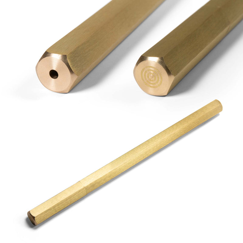 Load image into Gallery viewer, 2nd Amen EDC Pen Solid Brass Roller Ball Black Gel Ink Pen
