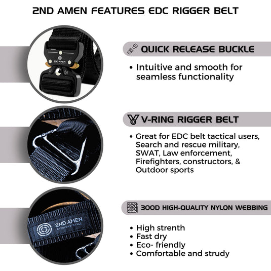 Quick Release Tactical Rigger Belt