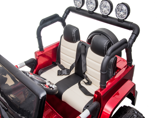 24 Volt 2 Seater 4x4 Electric Ride On Jeep Style Rubber Tires Fully Loaded Truck UTV ATV For Kids W/Magic Cars® Wireless Parental Control