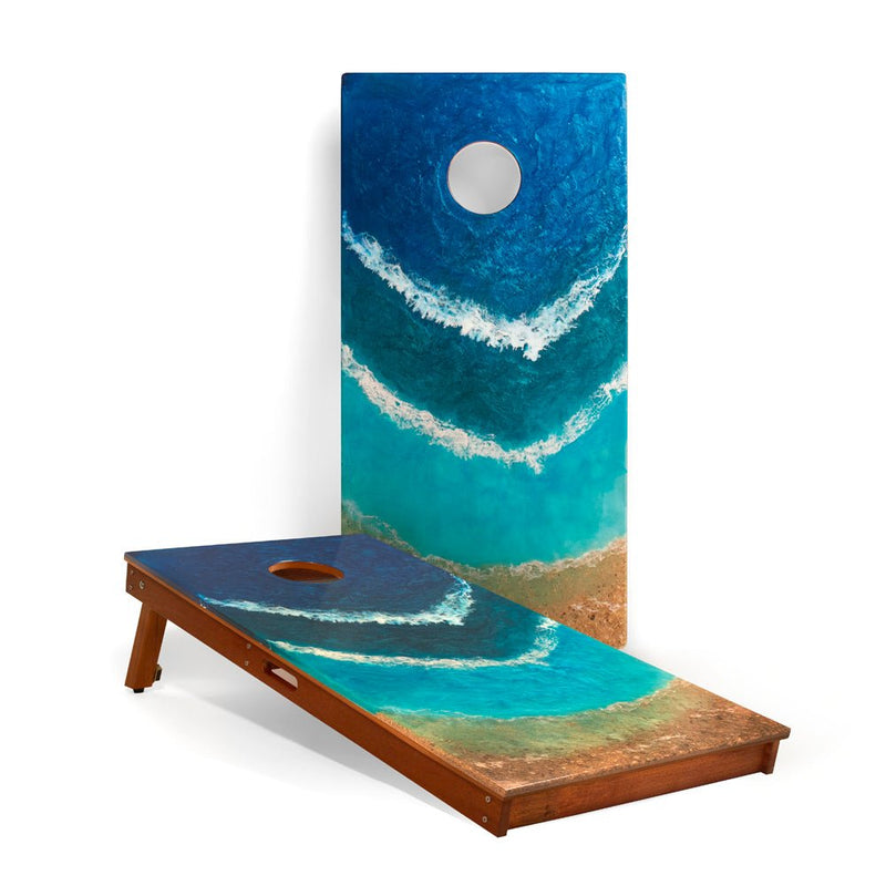 Load image into Gallery viewer, 2x4 The Beach Epoxy Resin Cornhole Boards
