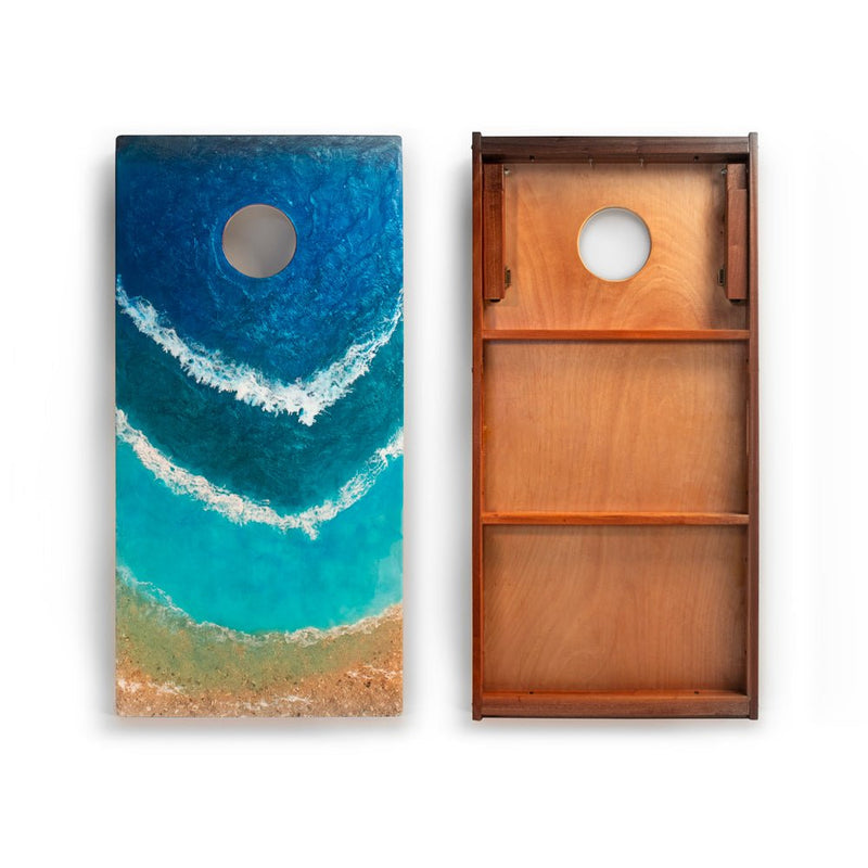 Load image into Gallery viewer, 2x4 The Beach Epoxy Resin Cornhole Boards
