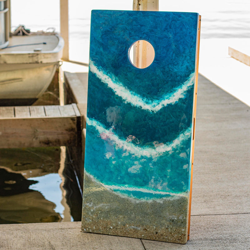 Load image into Gallery viewer, 2x4 The Beach Epoxy Resin Cornhole Boards
