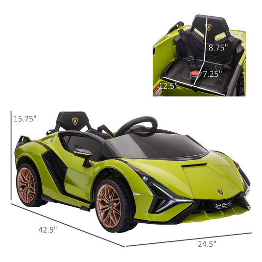 Lamborghini SIAN 12V Kids Electric Ride On Car Toy with Remote Control
