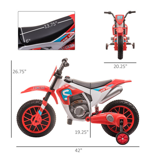 12V Rechargeable Dirt Bike Toy with Training Wheels - Perfect for Little Riders!