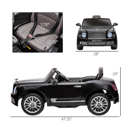 Bentley Mulsanne 12V Electric Ride On Car with LED Lights and MP3 Player