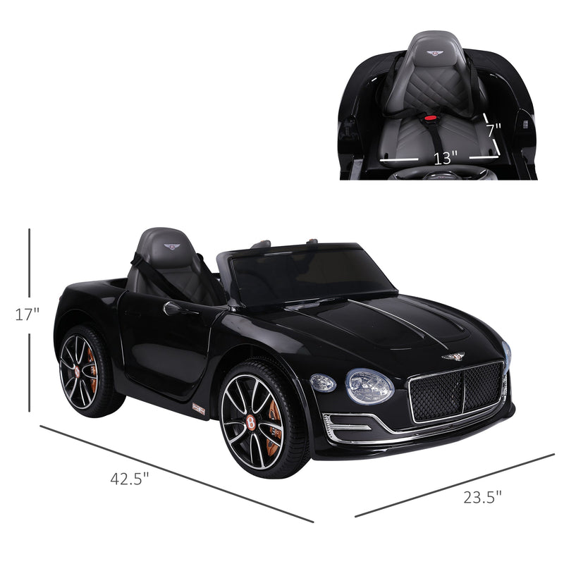 Load image into Gallery viewer, Licensed 12V Bentley Ride On Car for Kids with Parent Remote Control - Black
