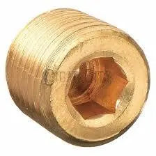 Load image into Gallery viewer, 3/8″ Brass Countersink Plug – NPT Thread
