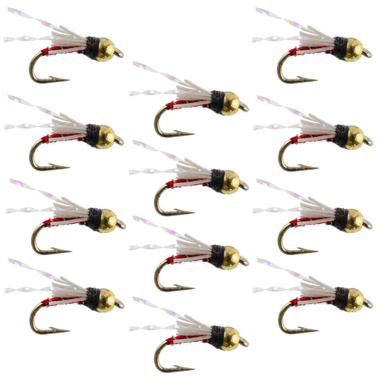 Beadhead Red 3 Dollar Dip Serendipity Nymph - 1 Dozen Flies Size 18