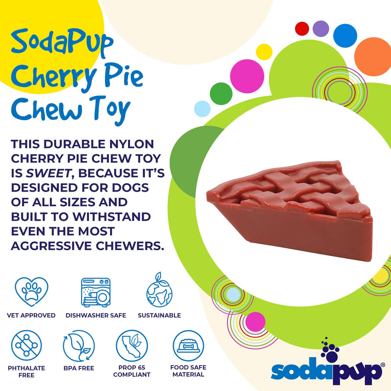 Load image into Gallery viewer, Cherry Pie Nylon Dog Chew Toy for Aggressive Chewers | USA Made | SodaPup
