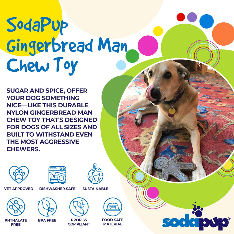 Load image into Gallery viewer, Gingerbread Man Nylon Dog Chew Toy for Aggressive Chewers | USA Made
