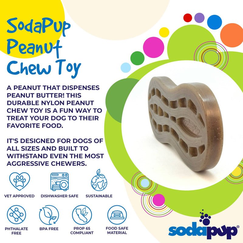 Load image into Gallery viewer, Peanut Nylon Dog Chew Toy | Ultra-Durable for Aggressive Chewers | SodaPup
