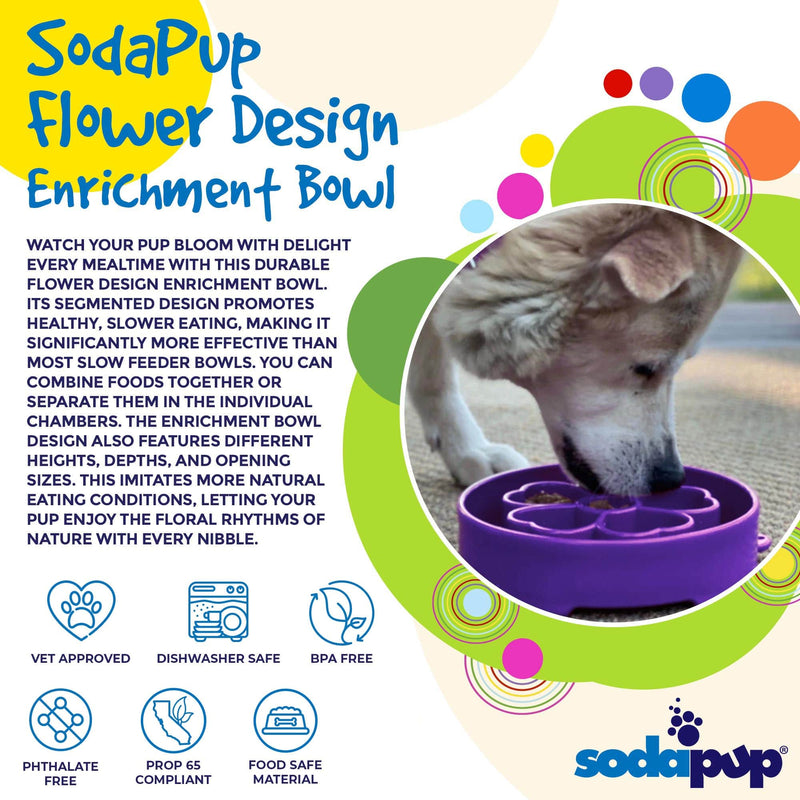Load image into Gallery viewer, Flower eBowl Deep Slow Feeder Dog Bowl for Enrichment | USA Made
