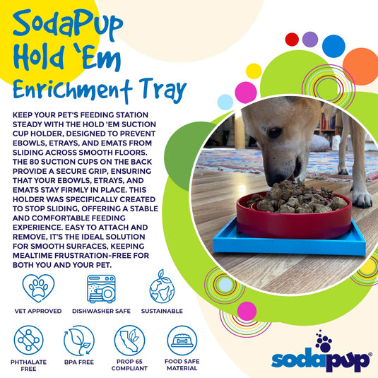 Hold 'em Suction Cup Holder for Dog Bowls & Lick Mats | USA Made