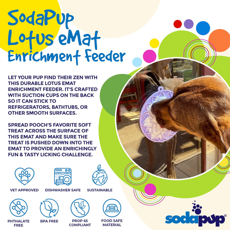 Load image into Gallery viewer, Lotus Design emat - Enrichment Lick Mat For Dogs and Cats - With Suction Cups | USA Made
