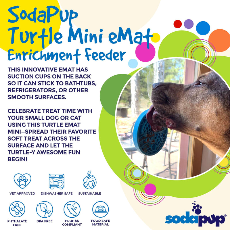 Load image into Gallery viewer, Turtle eMat-Mini Lick Mat with Suction Cups - Small Dogs &amp; Cats | USA
