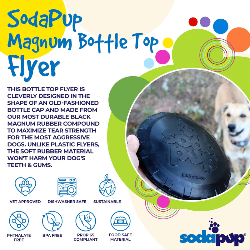 Load image into Gallery viewer, Magnum Bottle Top Flyer Rubber Frisbee for Heavy Chewers | Large | USA Made
