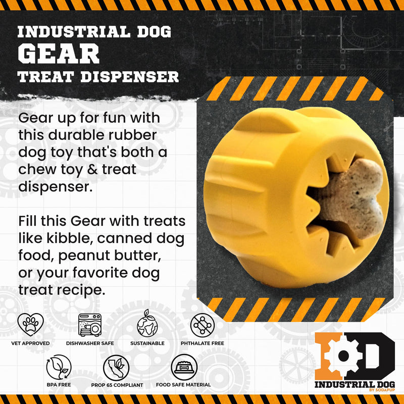 Load image into Gallery viewer, Gear eDispenser - Durable Rubber Yak Chew Holder &amp; Treat Pocket | USA Made
