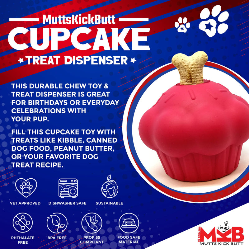 Load image into Gallery viewer, Cupcake eDispenser - Durable Rubber Chew Toy &amp; Treat Dispenser | USA Made
