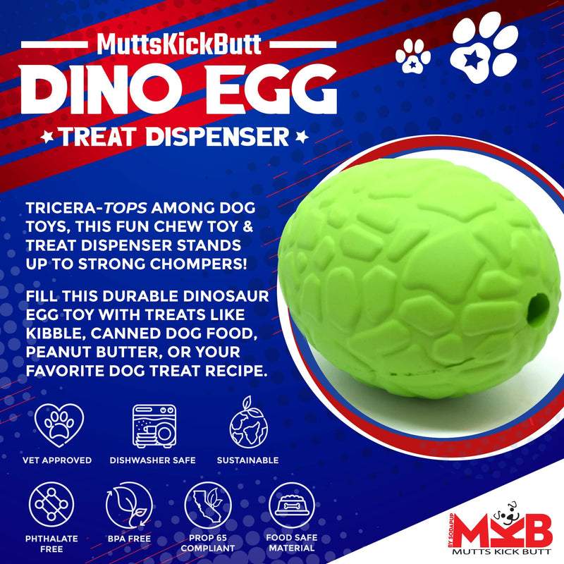 Load image into Gallery viewer, Dinosaur Egg Dog Chew Toy &amp; Treat Dispenser - USA Made | SodaPup
