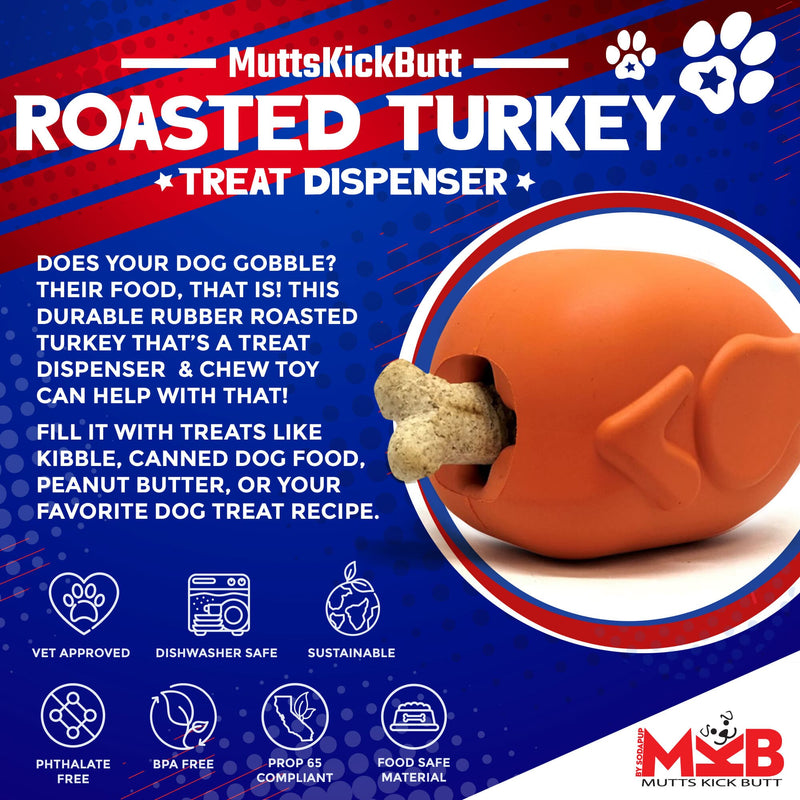 Load image into Gallery viewer, Roasted Turkey Dog Chew Toy &amp; Treat Dispenser - USA Made | SodaPup
