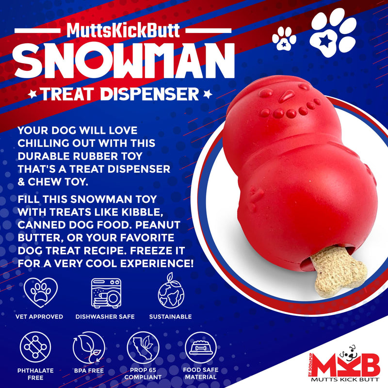 Load image into Gallery viewer, Snowman Dog Toy - Durable Winter Chew Toy for Large Dogs | USA Made
