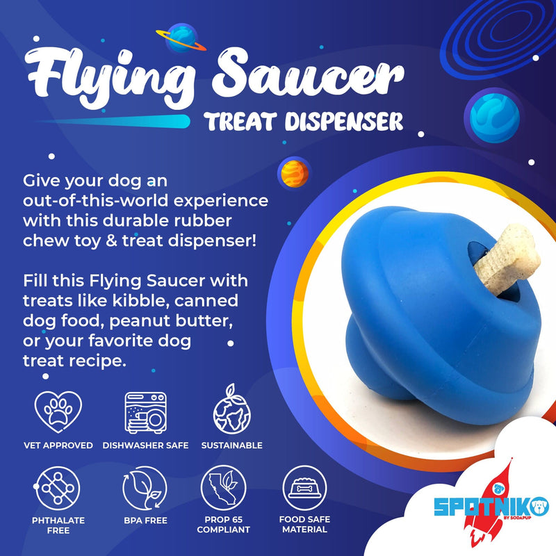 Load image into Gallery viewer, Flying Saucer Dog Toy - Durable UFO Chew Toy &amp; Treat Dispenser | USA Made
