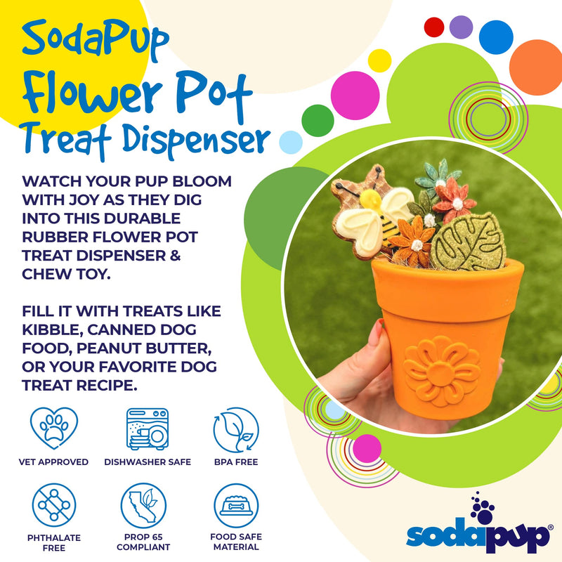 Load image into Gallery viewer, Large Flower Pot eCup Dog Treat Dispenser | Durable USA-Made Enrichment Toy | SodaPup
