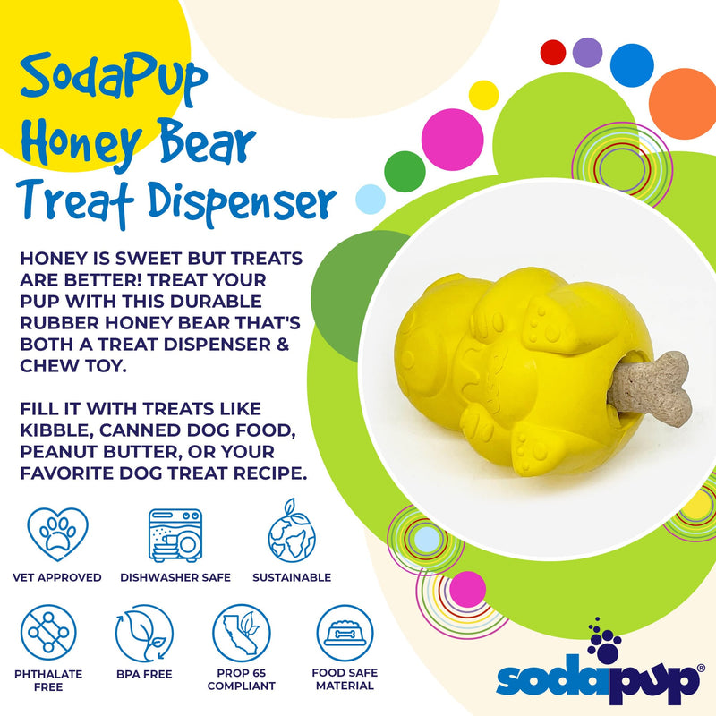 Load image into Gallery viewer, Honey Bear eDispenser - Durable Rubber Treat Dispenser for Dogs | USA Made
