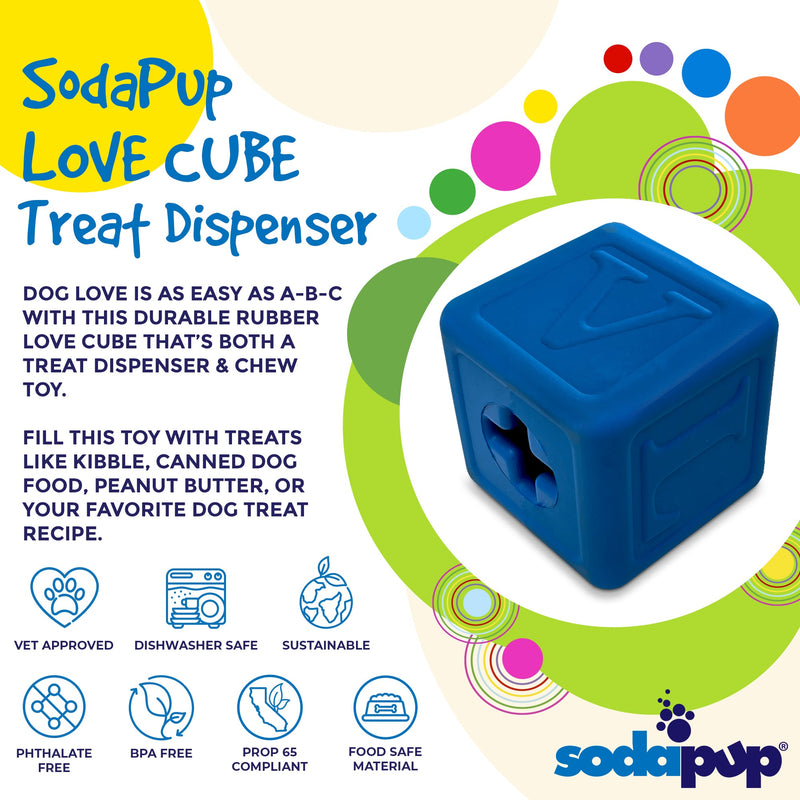 Load image into Gallery viewer, Love Cube eDispenser - Durable Rubber Chew Toy &amp; Treat Dispenser | USA Made
