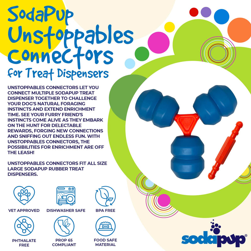 Load image into Gallery viewer, Unstoppables Connectors for SodaPup Rubber Treat Dispensers - 2 Pack
