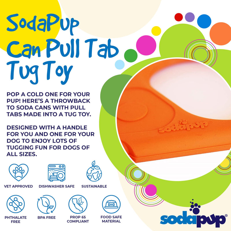 Load image into Gallery viewer, Pop Top Rubber Tug Toy for Interactive Play | Heavy Chewers | USA Made | SodaPup
