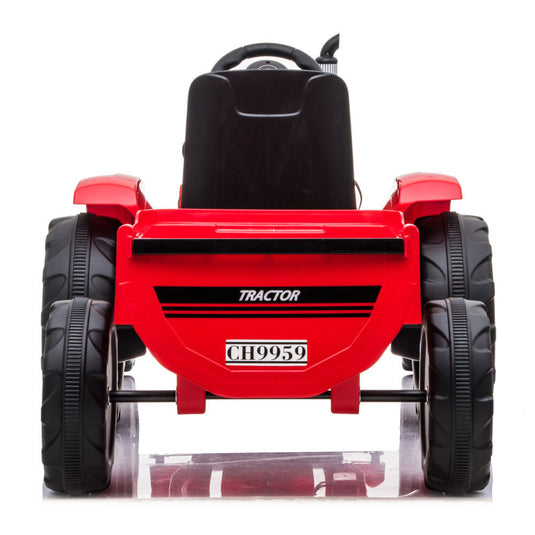 3-Gear-Shift Ground Loader Ride On Toy with LED Lights and Trailer Attachment