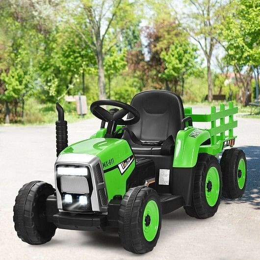 Load image into Gallery viewer, 3-Gear-Shift Ground Loader Tractor for Kids 3+ Years - Green
