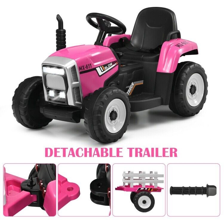 Load image into Gallery viewer, 3-Gear-Shift Ride-On Tractor Car for Kids with Ground Loader - Battery Powered (12V)
