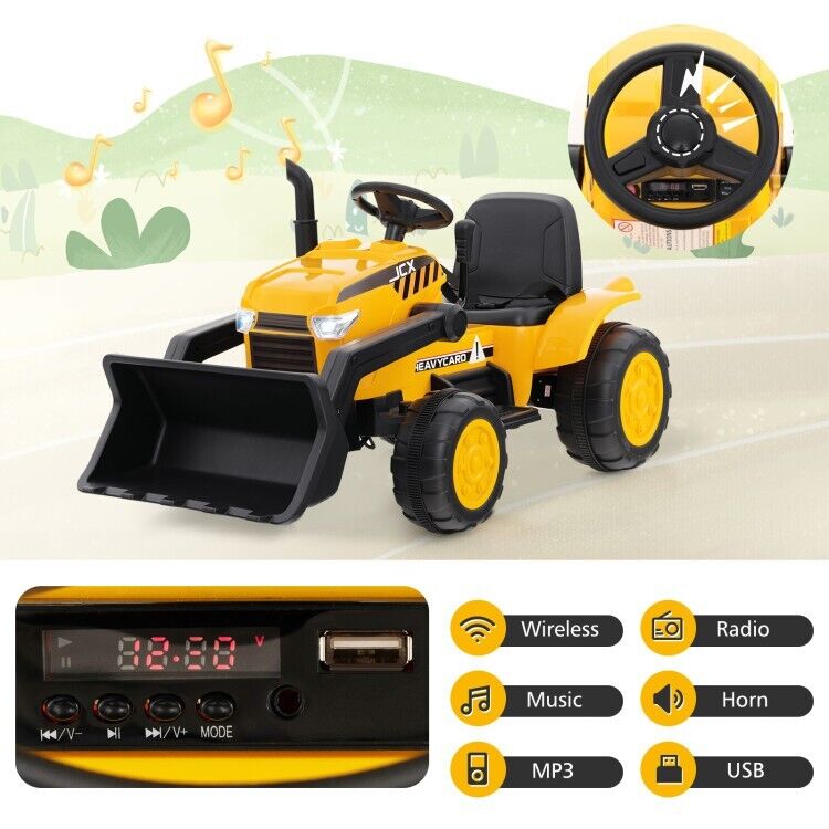 Load image into Gallery viewer, 3-Speed 12V Electric Ride-On Excavator Truck with Music, Lights, and Remote Control
