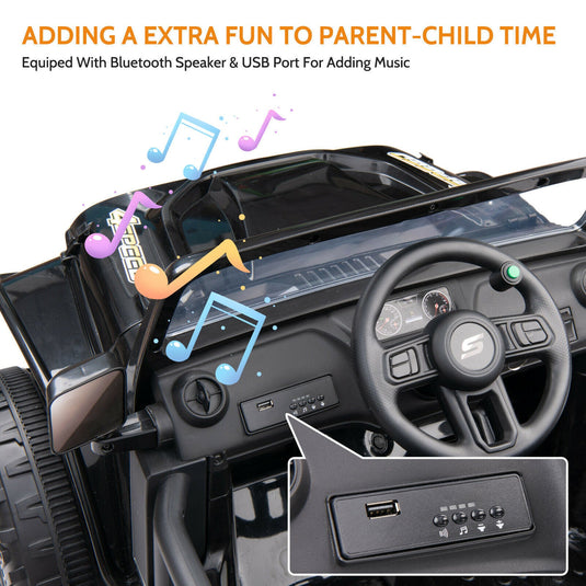 3-Speed Electric Ride-On SUV Truck for Kids with Remote Control and Parent Seat - 12V