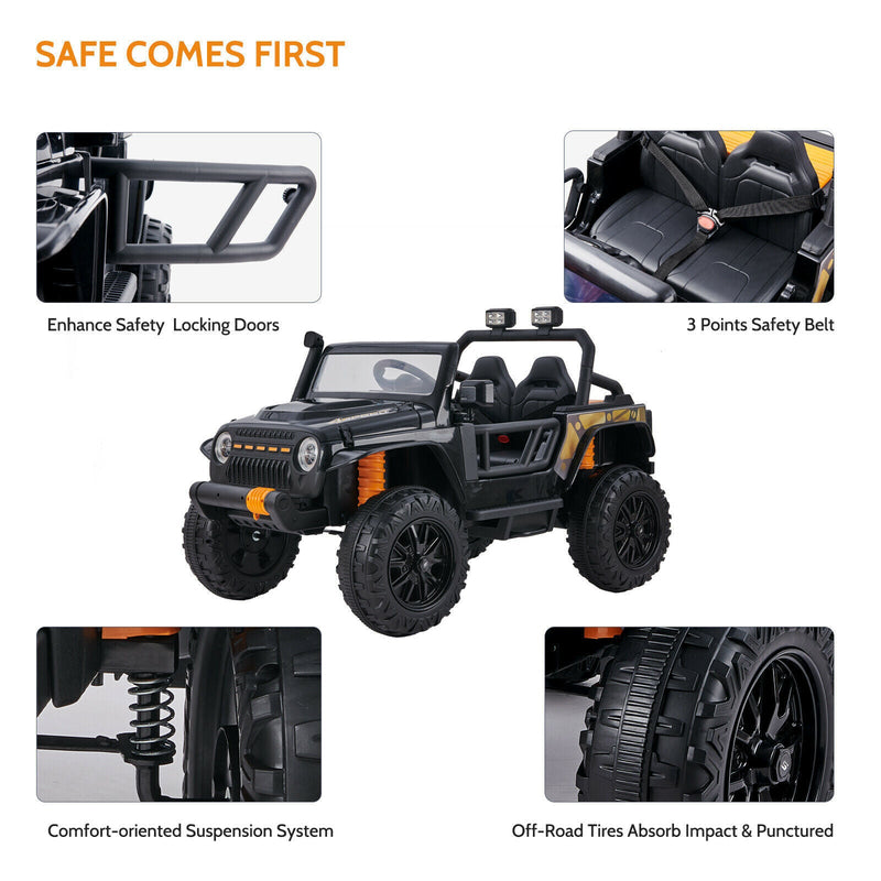 Load image into Gallery viewer, 3-Speed Electric Ride-On SUV Truck for Kids with Remote Control and Parent Seat - 12V
