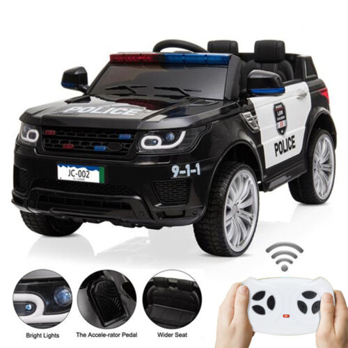 Load image into Gallery viewer, 3-Speed Kids Police SUV Ride-On Car with Remote Control, Lights, and Music - Perfect Xmas Gift!
