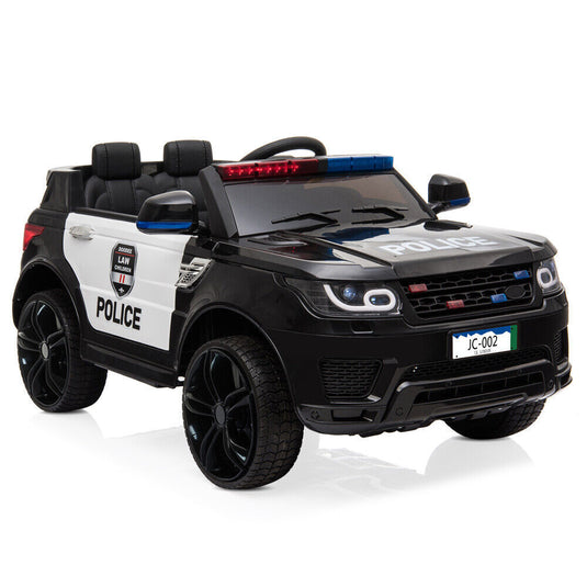 3-Speed Kids Police SUV Ride-On Car with Remote Control, Lights, and Music - Perfect Xmas Gift!