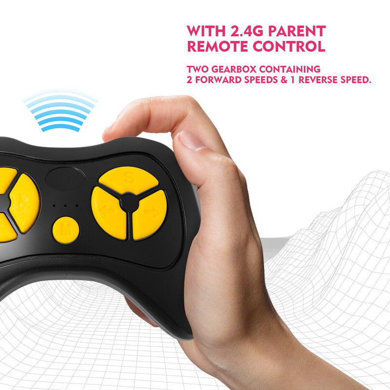 Load image into Gallery viewer, 3-Speed Pink Ride On Car Truck for Kids with RC, MP3, LED Lights, USB, and Cover - 12V Battery Powered
