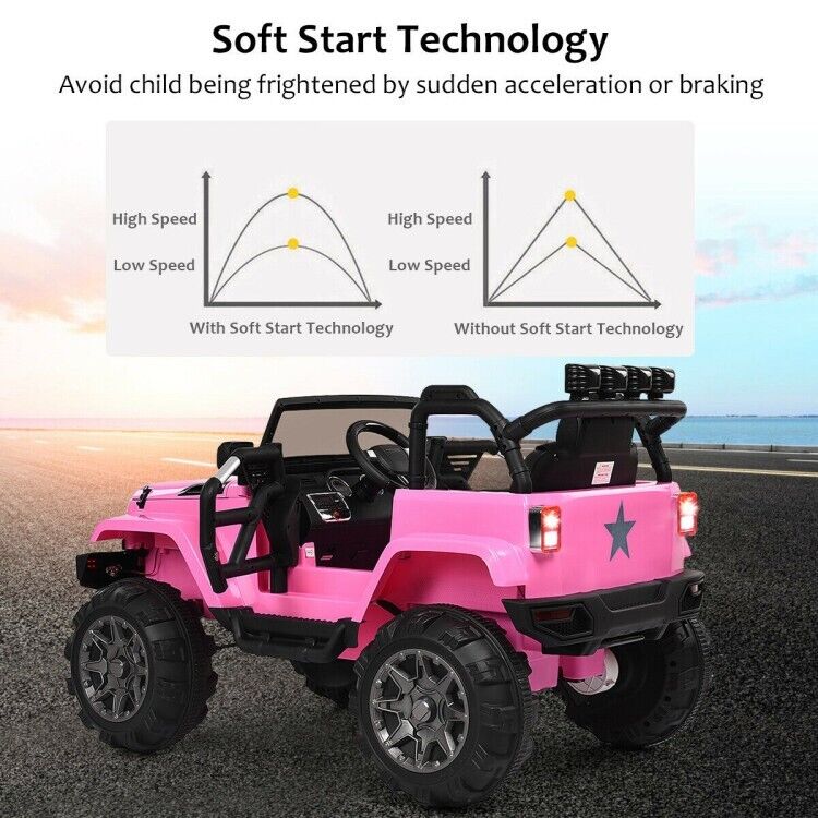Load image into Gallery viewer, 3-Speed Ride-On Truck with MP3 Player, Remote Control, and LED Lights for Safe and Fun Playtime
