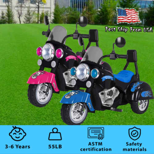 Load image into Gallery viewer, 3-Wheel Chopper Motorbike Toy for Kids with LED Lights - Harley Motorcycle Inspired
