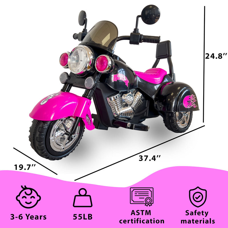 Load image into Gallery viewer, 3-Wheel Chopper Motorbike Toy for Kids with LED Lights - Harley Motorcycle Inspired
