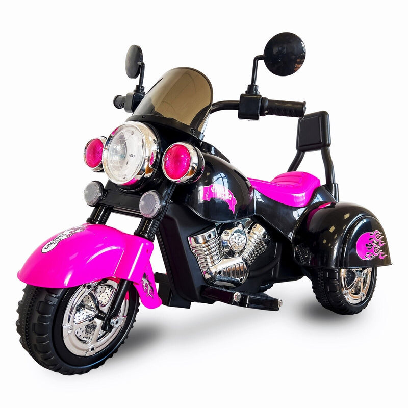 Load image into Gallery viewer, 3-Wheel Chopper Ride-On Motorcycle Toy for Kids with LED Headlights
