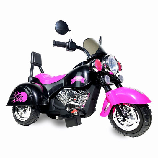 3-Wheel Chopper Ride-On Motorcycle Toy for Kids with LED Headlights