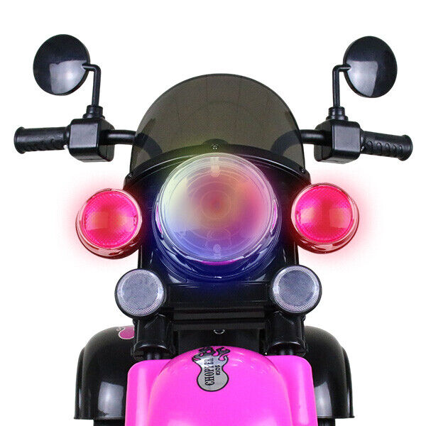 Load image into Gallery viewer, 3-Wheel Chopper Ride-On Motorcycle Toy for Kids with LED Headlights

