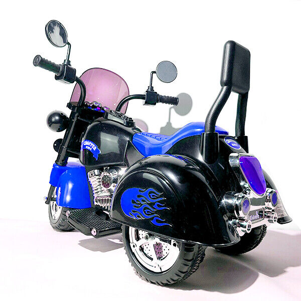 Load image into Gallery viewer, 3-Wheel Chopper Ride-On Motorcycle Toy for Kids with LED Headlights
