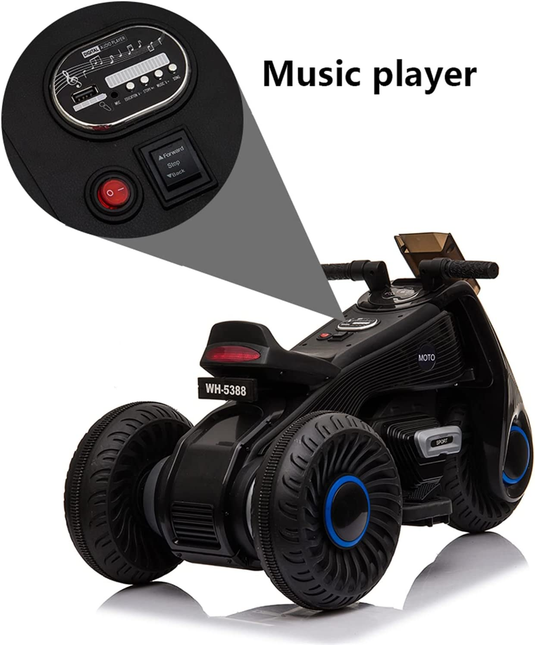 3-Wheel Double Drive Electric Bike for Kids - 6V Ride-On Motorcycle