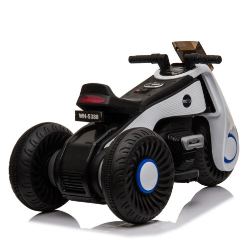 Load image into Gallery viewer, 3-Wheel Double Drive Electric Motorcycle for Kids in White, Black, or Pink
