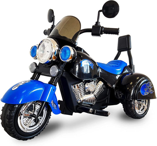 3-Wheel Electric Motorcycle for Kids with LED Headlights and Rechargeable Battery